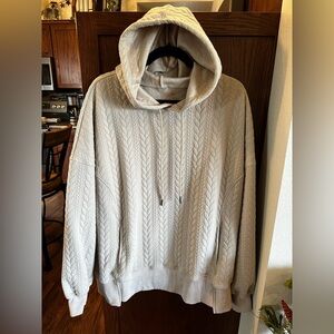 Last chance!!  Cream Cable Knit Hoodie